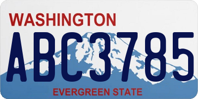 WA license plate ABC3785