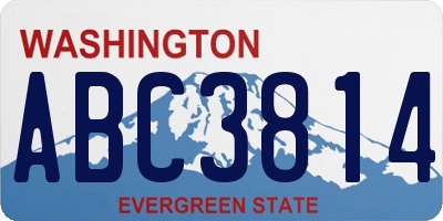 WA license plate ABC3814