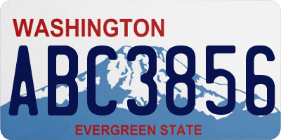 WA license plate ABC3856