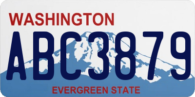 WA license plate ABC3879