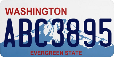 WA license plate ABC3895