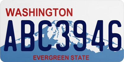WA license plate ABC3946