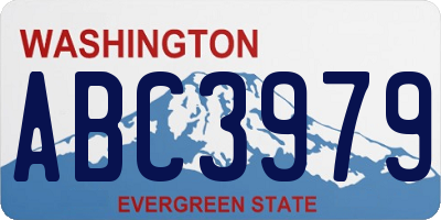 WA license plate ABC3979
