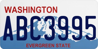 WA license plate ABC3995