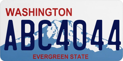 WA license plate ABC4044