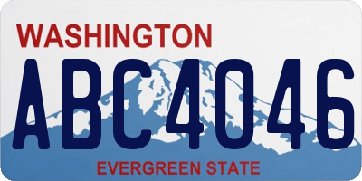 WA license plate ABC4046