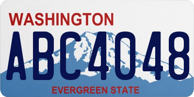 WA license plate ABC4048