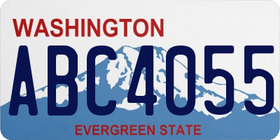WA license plate ABC4055
