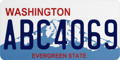 WA license plate ABC4069