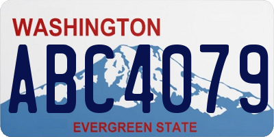 WA license plate ABC4079