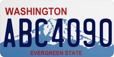 WA license plate ABC4090