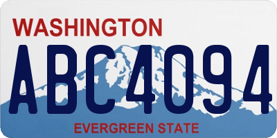 WA license plate ABC4094