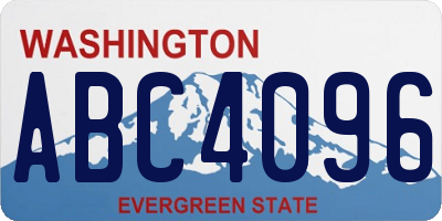 WA license plate ABC4096