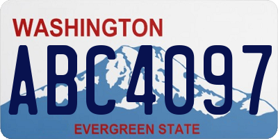 WA license plate ABC4097