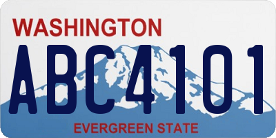 WA license plate ABC4101