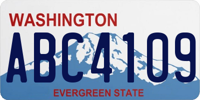 WA license plate ABC4109
