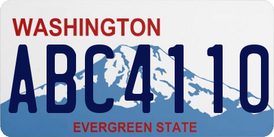 WA license plate ABC4110