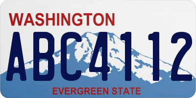 WA license plate ABC4112