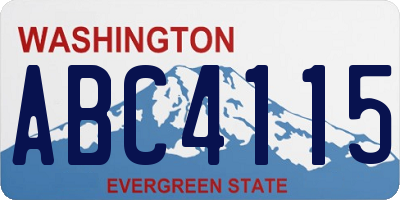 WA license plate ABC4115