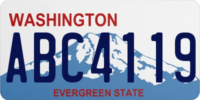 WA license plate ABC4119