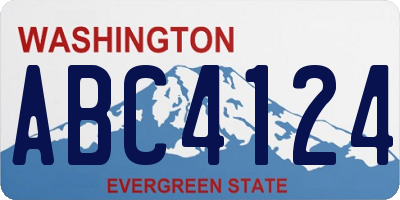 WA license plate ABC4124