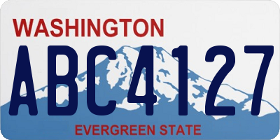 WA license plate ABC4127