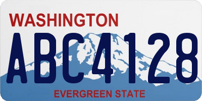 WA license plate ABC4128