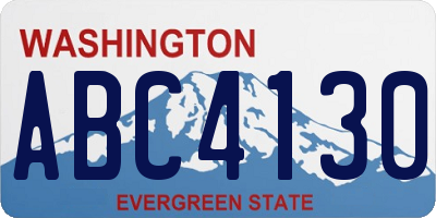 WA license plate ABC4130