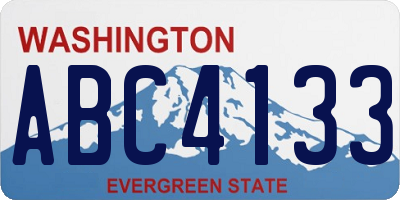 WA license plate ABC4133