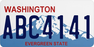 WA license plate ABC4141