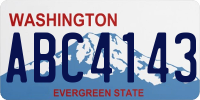 WA license plate ABC4143