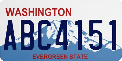 WA license plate ABC4151