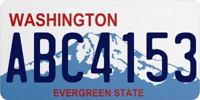 WA license plate ABC4153
