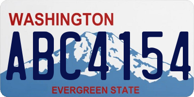 WA license plate ABC4154
