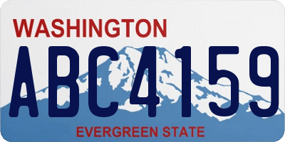 WA license plate ABC4159