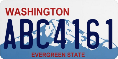 WA license plate ABC4161