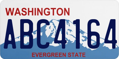 WA license plate ABC4164