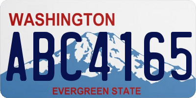 WA license plate ABC4165