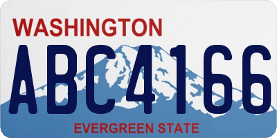 WA license plate ABC4166