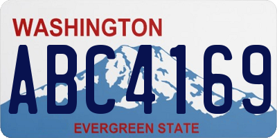 WA license plate ABC4169