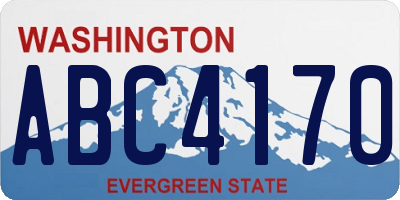 WA license plate ABC4170