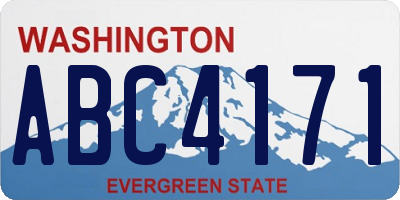 WA license plate ABC4171