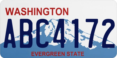 WA license plate ABC4172
