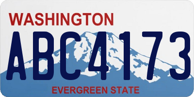 WA license plate ABC4173