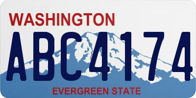 WA license plate ABC4174