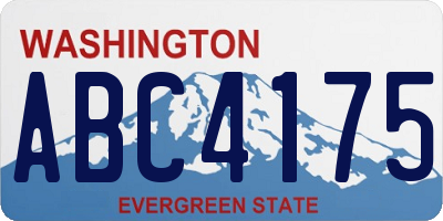 WA license plate ABC4175
