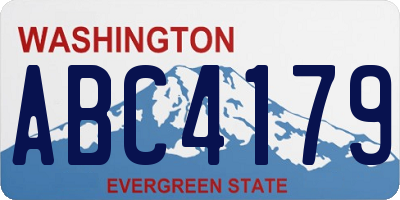 WA license plate ABC4179