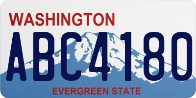 WA license plate ABC4180