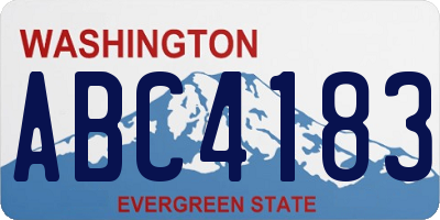 WA license plate ABC4183