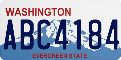 WA license plate ABC4184